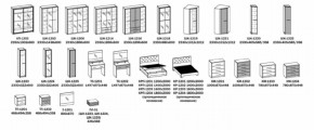 Спальный гарнитур ЛУНА (модульный)  Бодега белая в Советском - sovetskij.mebel-e96.ru