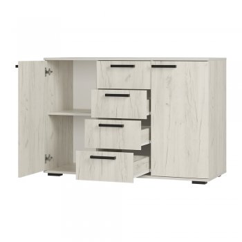 Комод Стандарт №2 NEW крафт белый  (БТС) в Советском - sovetskij.mebel-e96.ru