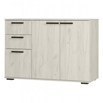 Комод Стандарт 3 NEW крафт белый (БТС) в Советском - sovetskij.mebel-e96.ru