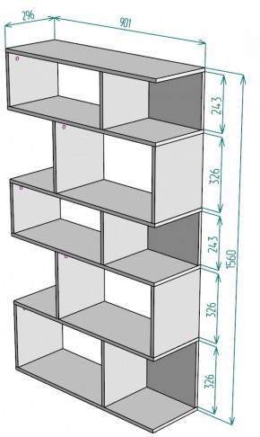 Стеллаж S5 (ДВ) в Советском - sovetskij.mebel-e96.ru