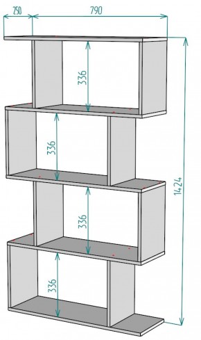 Стеллаж S52 (Белый) в Советском - sovetskij.mebel-e96.ru