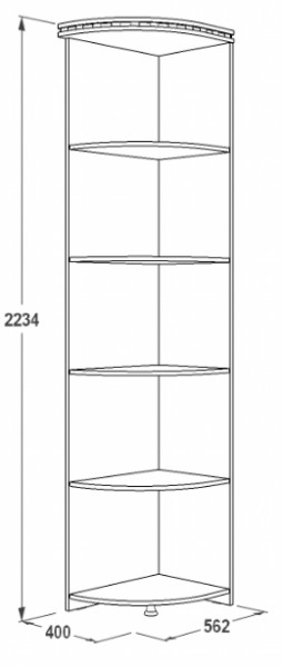 Стеллаж угловой Ольга-13 (400*562) в Советском - sovetskij.mebel-e96.ru
