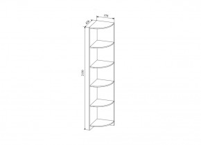 Стеллаж угловой  Сканди, СДУ370.1 (ДСВ) в Советском - sovetskij.mebel-e96.ru