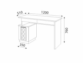 Письменный стол прямой М17 Тиффани (Риннер) в Советском - sovetskij.mebel-e96.ru