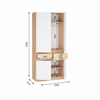 Шкаф 1000 мм Стоуби ШК-1000 (ИЦ) в Советском - sovetskij.mebel-e96.ru