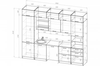 Кухонный гарнитур Терция экстра 5 3000 мм (Герда) в Советском - sovetskij.mebel-e96.ru