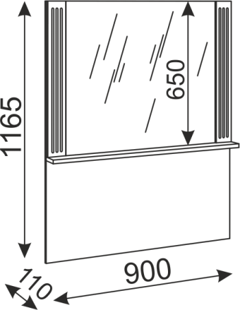 Стол туалетный с зеркалом М36+М37 Тиффани (Риннер) в Советском - sovetskij.mebel-e96.ru