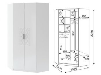 Угловой шкаф Тиффани М34 (Риннер) в Советском - sovetskij.mebel-e96.ru | фото