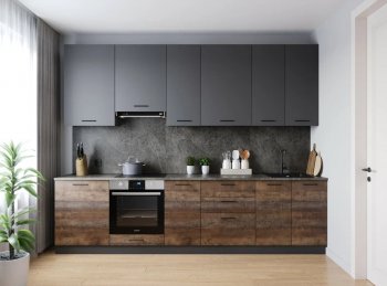 Кухонный гарнитур высокий Трансильвания 3000 мм (Санвут) в Советском - sovetskij.mebel-e96.ru