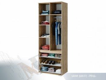 Шкаф Тренд ШК-07 800 мм (БТС) в Советском - sovetskij.mebel-e96.ru