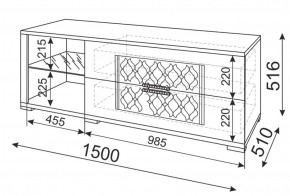 Тумба под ТВ Тиффани М03 (Риннер) в Советском - sovetskij.mebel-e96.ru