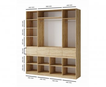 Шкаф 2000 мм Турин ЛДСП крафт серый/кашемир (ВВР) в Советском - sovetskij.mebel-e96.ru