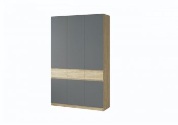 Шкаф 1500 мм Турин крафт/графит (ВВР) в Советском - sovetskij.mebel-e96.ru