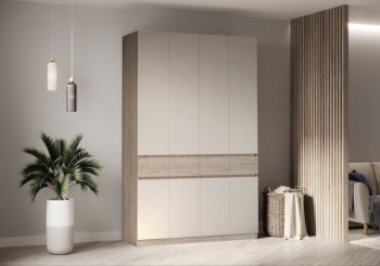 Шкаф 2000 мм Турин ЛДСП крафт серый/кашемир (ВВР) в Советском - sovetskij.mebel-e96.ru