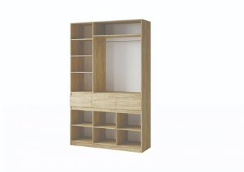 Шкаф 1500 мм Турин ЛДСП крафт/белый шагрень (ВВР) в Советском - sovetskij.mebel-e96.ru