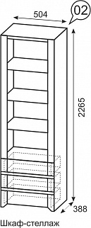 Шкаф-стеллаж №2 Твист (ИжМ) в Советском - sovetskij.mebel-e96.ru