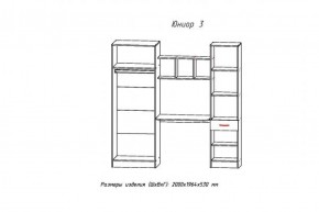 Стенка детская Юниор-3 (АстридМ) в Советском - sovetskij.mebel-e96.ru