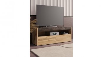 ТВ тумба Вегас Дуб Вотан/Ателье темн. (Лин) в Советском - sovetskij.mebel-e96.ru