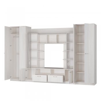 Стенка Венеция ясень белый (БТС) в Советском - sovetskij.mebel-e96.ru