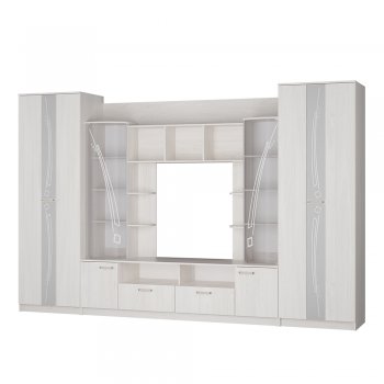 Стенка Венеция ясень белый (БТС) в Советском - sovetskij.mebel-e96.ru