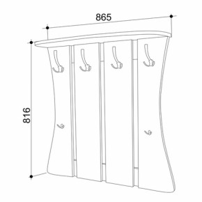 Вешалка Уют 2 (Мебельсон) в Советском - sovetskij.mebel-e96.ru