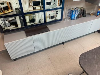 Стенка Сканди МДФ НМ-001 грин грей софт (Стиль) в Советском - sovetskij.mebel-e96.ru