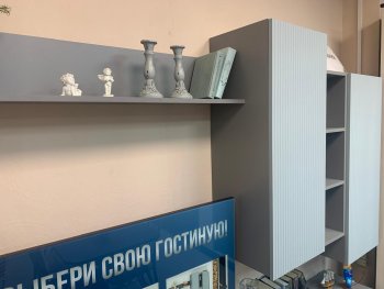 Стенка Сканди МДФ НМ-001 грин грей софт (Стиль) в Советском - sovetskij.mebel-e96.ru