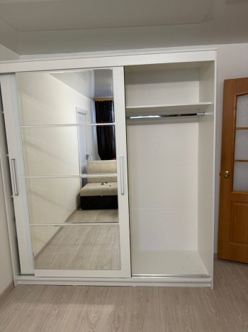 Шкаф-купе Крафт-6 белый ясень 2000 мм (БТС) в Советском - sovetskij.mebel-e96.ru