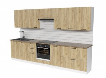 Кухонный гарнитур Янтарь 3000 мм (Герда) в Советском - sovetskij.mebel-e96.ru
