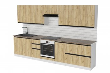 Кухонный гарнитур Янтарь экстра 3000 мм (Герда) в Советском - sovetskij.mebel-e96.ru