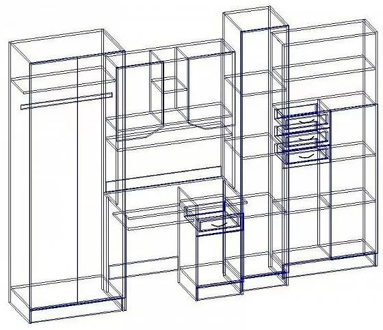 Стенка детская Юниор МДФ (Регион) в Советском - sovetskij.mebel-e96.ru